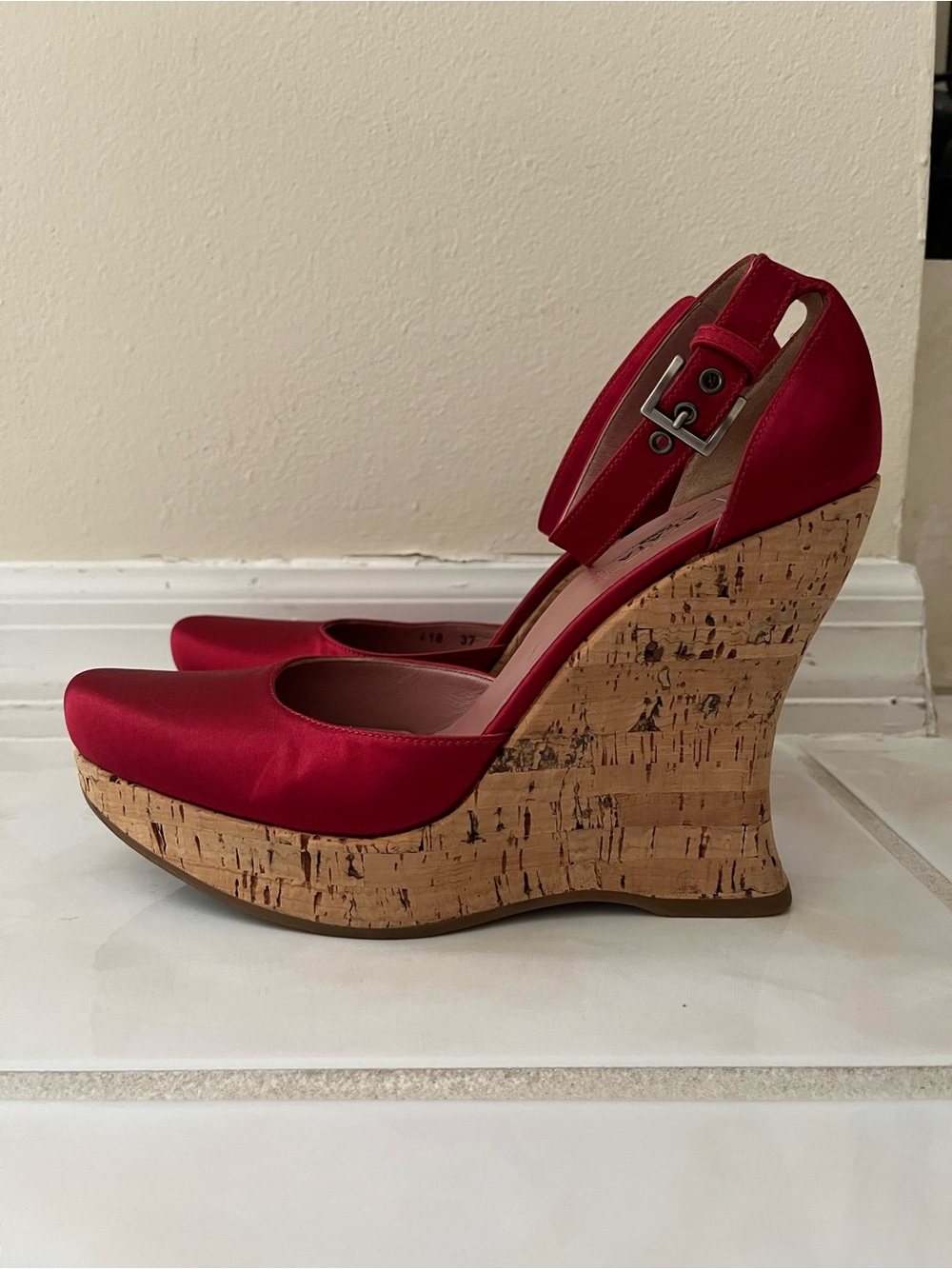 Alaia  Satin   Wedge